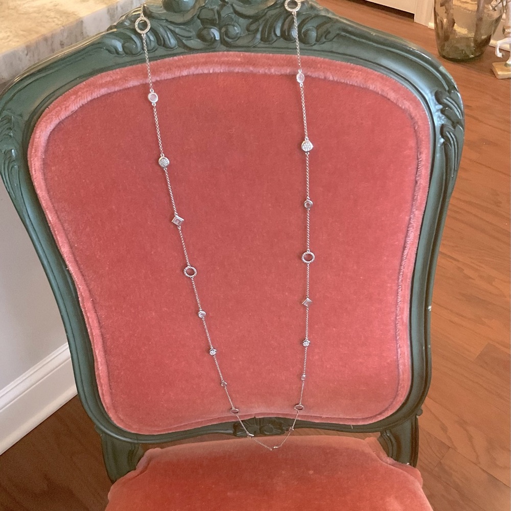 Long crystal necklace